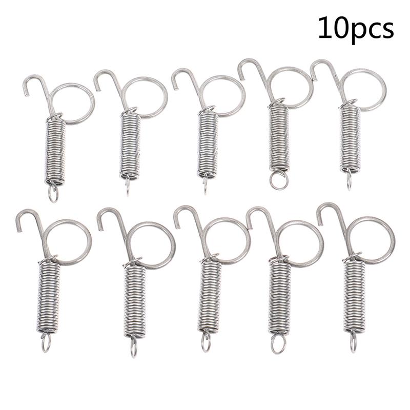 Product Introduction of 10Pcs Multipurpose Spring Lock Animal Pet Cage Latches Lock Spring Rabbit Cage Door Tension Spring with Hook 20