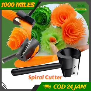 Pemotong Sayuran Spiral Stainless Steel Garnish Bento Salad Dekorasi Makanan Lainnya Rautan Spiral