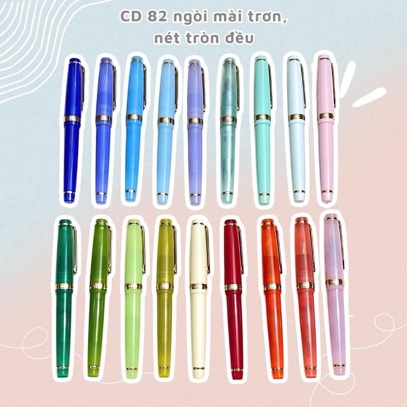 CD.82 ngòi EF - Bút máy ngòi trơn nét tròn đều
