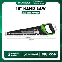 Gambar JERMAN MONAKE Top!! Hand Saw Gergaji Potong Kayu 18inch (COD) Mata Original Germany Tangan Graji Geraji Potong Handsaw Untuk Kayu / Triplek / Pipa PVC / Gypsum - 14inch dari Sunctools Official Store Kota Administrasi Jakarta Barat 1 Tokopedia