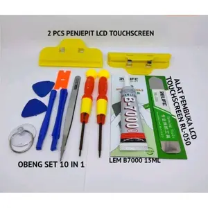 Obeng Set Reparasi 8 in 1 & 10 in 1 set Lem T7000 15 Ml / B7000 15 ML & 3 ML Universal buat semua HP