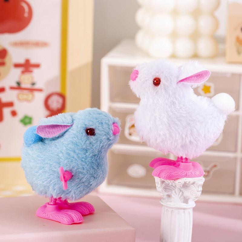  Thỏ Nhảy Mô Phỏng Thỏ Nhồi Bông Dây cót Dễ Thương Đồ Chơi Trẻ Em 
