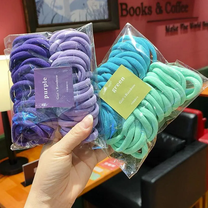 Dây Buộc Tóc Nylon, Dây Buộc Tóc Đàn Hồi, 50 Cái, Dây Buộc Tóc Co Giãn, Dành Cho Phụ Nữ, Dây Buộc Tóc, Dây Buộc Tóc, Băng Đô, Phụ Kiện Tóc Đơn Giản 4