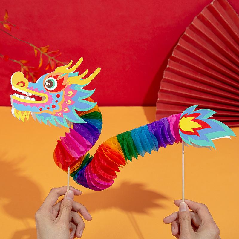 Bao bì thủ công, tự làm, cho trẻ em, cho năm mới Đồ Chơi Múa Rồng, Thiết Kế Sáng Tạo lục  lạc  cầm  tay  cho  bé 8