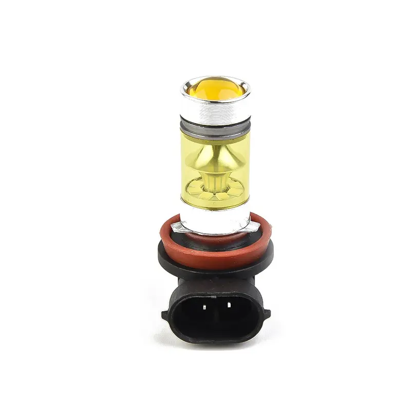 Bóng đèn LED sương mù màu vàng, 2x H11 H8, 4300K, 100W, 1500LM, Siêu sáng, DRL, Hàng Có Sẵn 1
