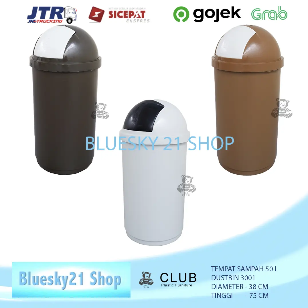 TEMPAT SAMPAH JUMBO MURAH / TEMPAT SAMPAH CLUB / TEMPAT SAMPAH BESAR MURAH - DUSBIN 50 L / DB3001 / DB 3001