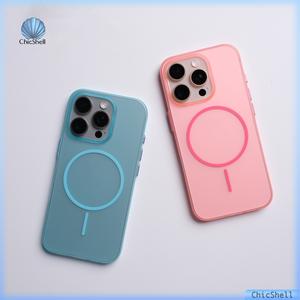 Ốp Điện Thoại Di Động Từ Tính, Siêu Mỏng, Bán Trong Mờ Nhiều Màu Sắc, Dành Cho iPhone 16, 13, 12, 14, 15 Pro Max, 16ProMax, 16Pro, 16Plus, Ốp Cứng, Chống Sốc, Tương Thích Với MagSafe