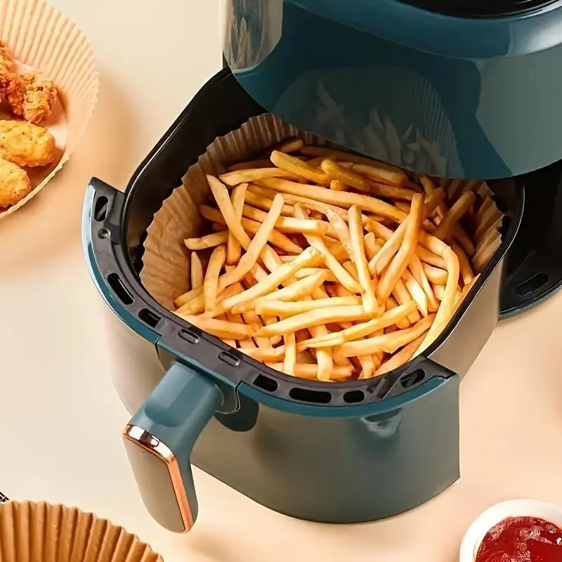 Disposable Air Fryer Paper Liner, 100pcs Non-stick Parchment Paper Baking Liner, Baking Utensils for Home Kitchen Restaurant 6