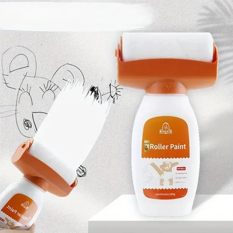 Portable Paint Roller, Multi-surface Wall Repair Roller, Easy to Use Anytime, Paint Roller for Indoor & Outdoor Use, Fixes Chips & Scratches