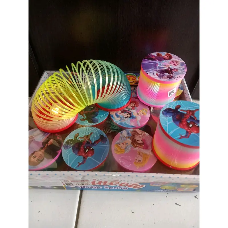 Mainan Anak Rainbow Magic Spring Led Karakter/ Mainan Pegas Pelangi Led Karakter 5