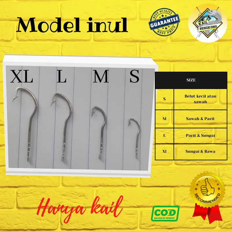 Kail pancing urek belut sidat model inuL (Hanya kail tanpa tali) Jig 2