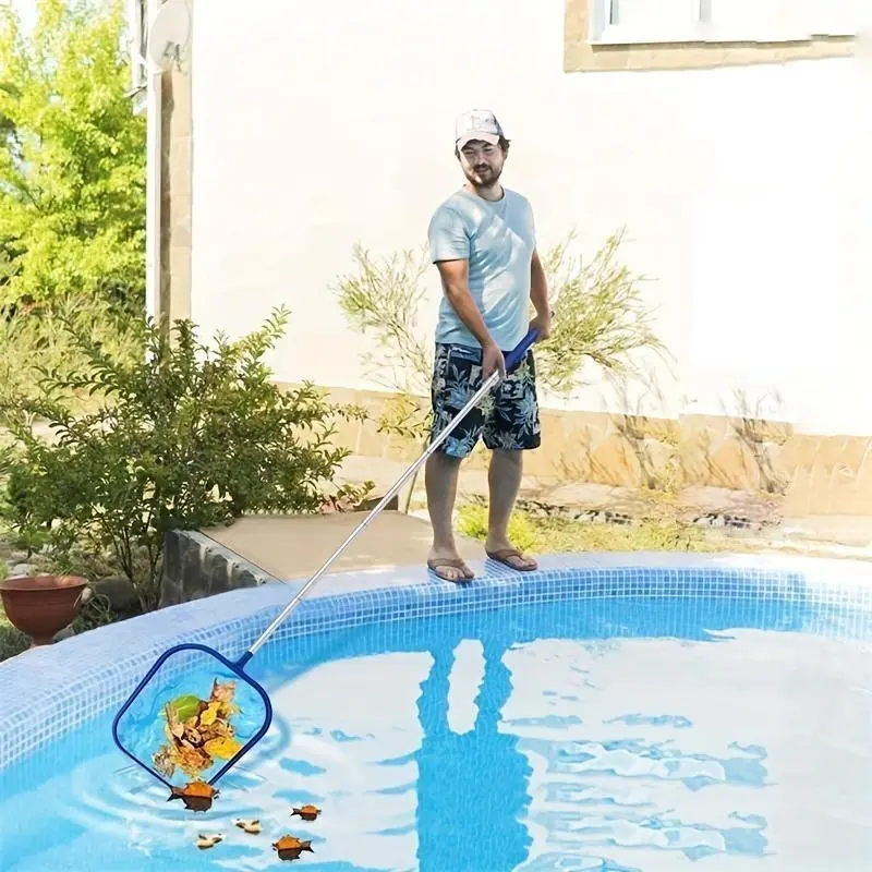 Swimming Pool Leaf Skimmer Net & Leaf Rake Net Set, Professional Pool Cleaning Net, Pool Maintenance Tool, Clean Pool Liners, Spas, Ponds and Inflatable Pool