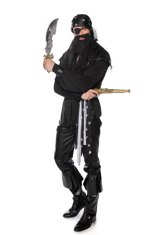 Product Introduction of 1 Zhu Mi Lian New Split Size Stage Costume Adult Men Role-Playing Outfit Wansheng Pirate One-Eyed Dragon Suit 11