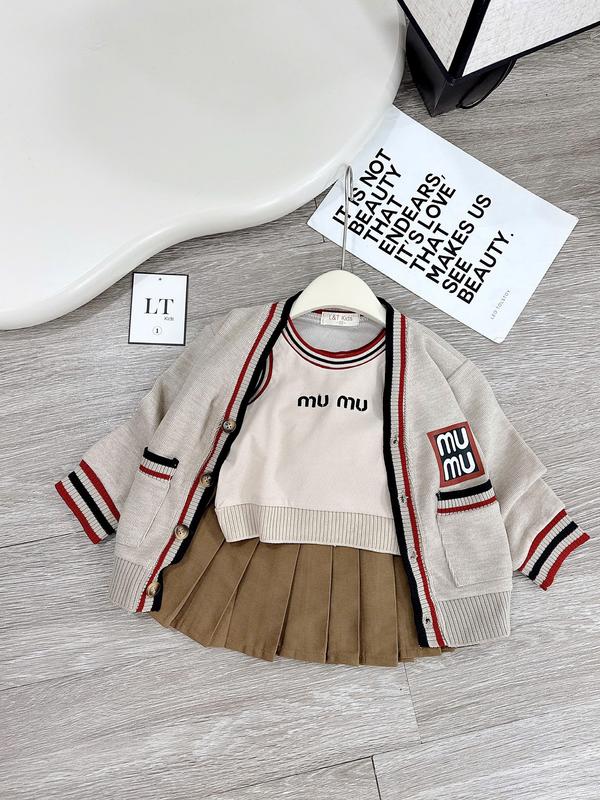 [HẰNG KIDS] SET ÁO CADIGAN KÈM CHÂN VÁY VÀ ÁO CHO BÉ GÁI XINH 8-32KG