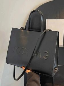 Women's Fashionable Letter Pattern Tote Bag, Casual Large Capacity Shoulder Bag for Daily Used, Trendy Versatile Commuter Bag, Girl Fashionable Shopping Bag