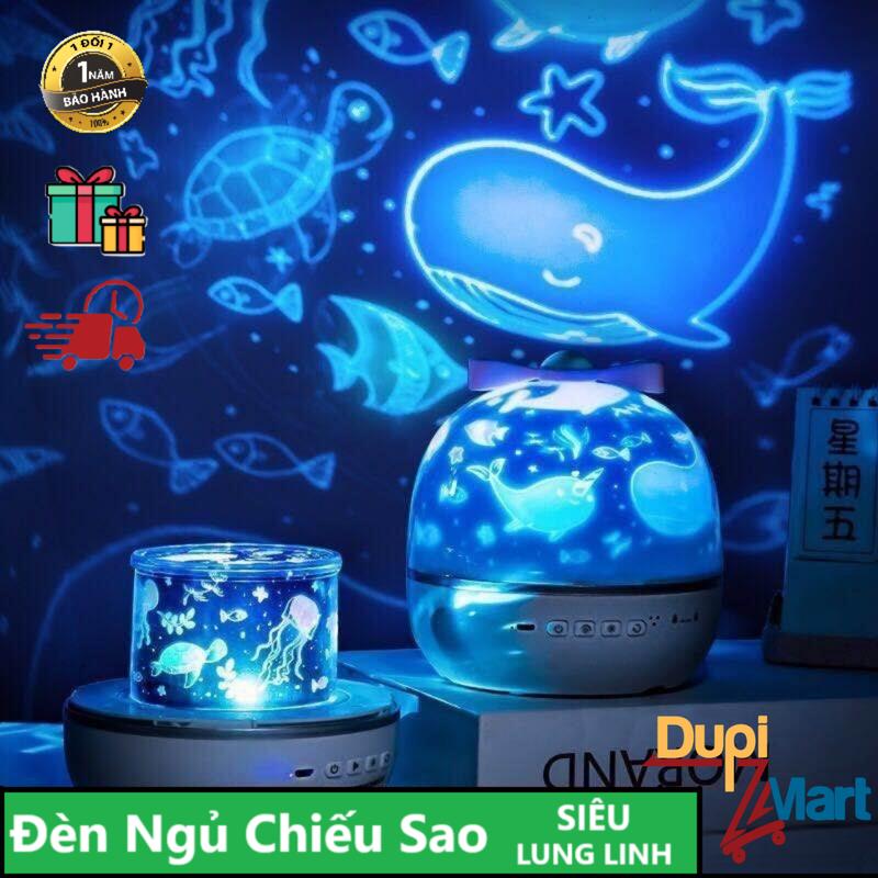 Đèn Ngủ Chiếu Sao Siêu Lung Linh - Chiếu Bầu Trời Đầy Sao 3D Tự Xoay - Đèn Chiếu Trần Chủ Đề Đại Dương, sinh Nhật, Giáng Sinh, Cổ Tích, Vũ Trụ Đầy Sao, Đèn Led Đẹp Lãng Mạn
