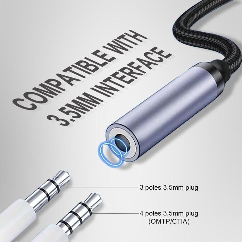 Product Introduction of USB Type C to 3.5mm Headphone Jack Adapter, Aux Audio Dongle Cable Compatible with iPhone 16/15 Series, Samsung Galaxy S23/S22/S21 Ultra, iPad Pro, Pixel, MacBook 3