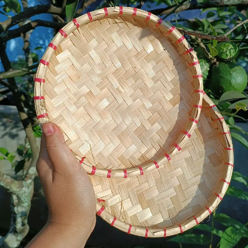 tampah bambu mini 20cm nampan bambu nyiru bambu mini 0