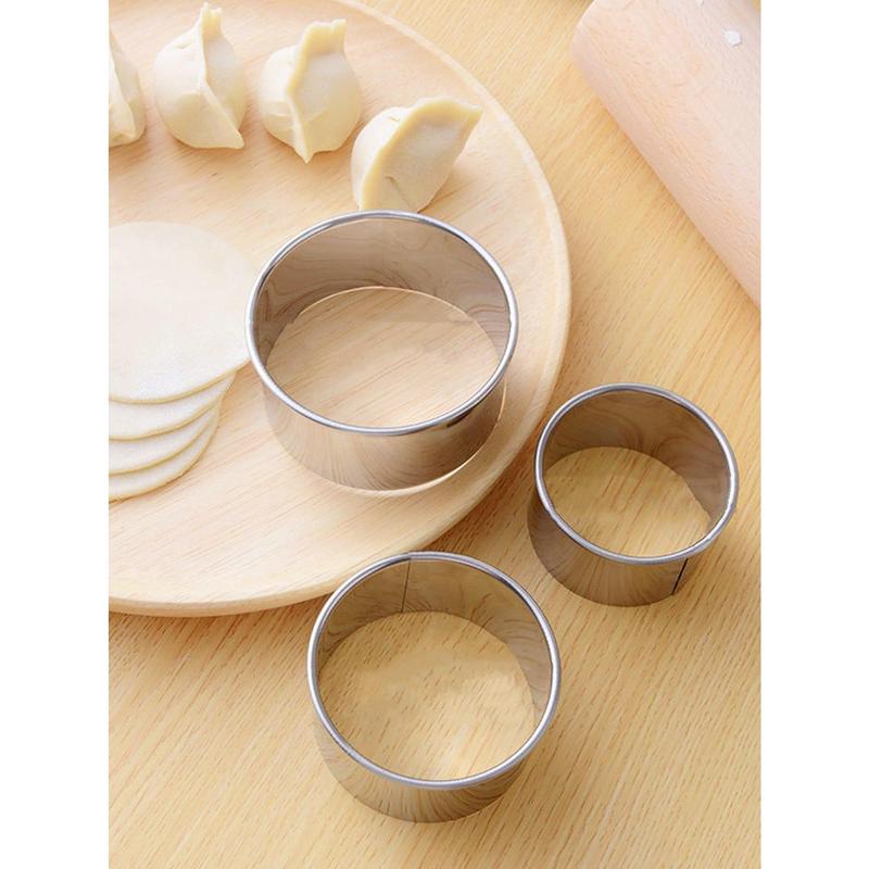 3pcs Reusable Stainless Steel Dumpling Maker,Simple Silver Color Washable Dumpling Maker Press For Kitchen Utensils Oven 1