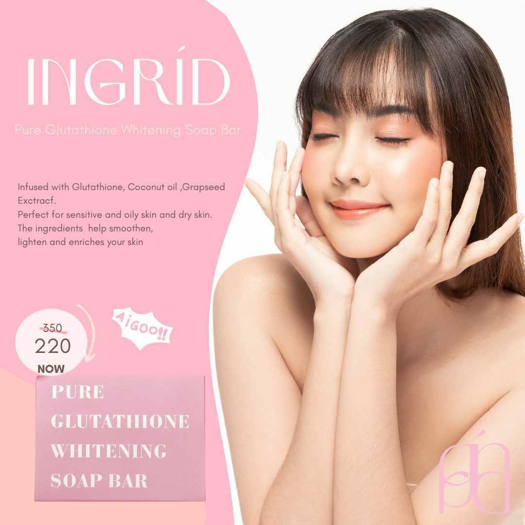 glutathione whitening cleansing bar INGRÍD Pure Glutathione Whitening Soap Bar