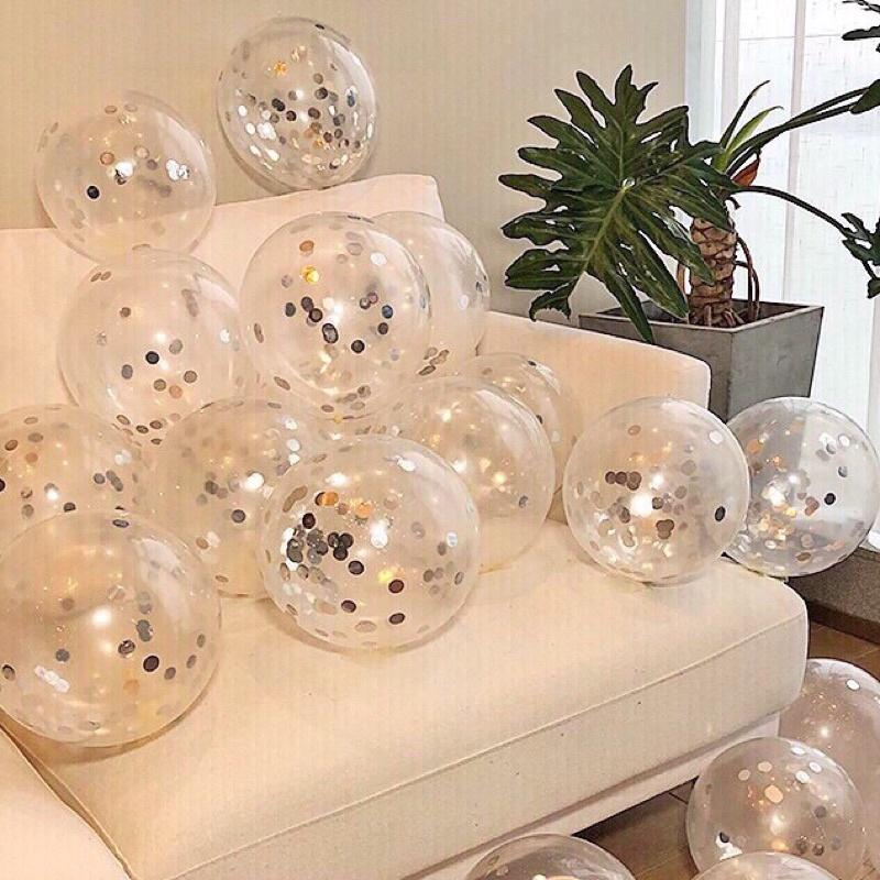 Bong Bóng Trong Suốt Kim Tuyến Sini Decor - Sequin Trang Trí Sinh Nhật, Bong Bóng Trang Trí Sinh Nhật 7