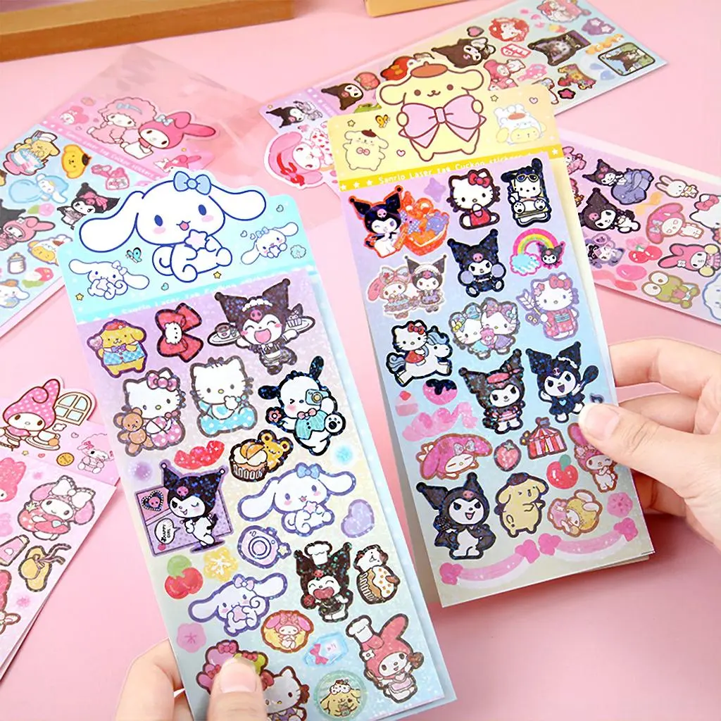 สติ๊กเกอร์การ์ตูน, เงางามและกาว, สติ๊กเกอร์การ์ด Goo, เลเซอร์หลากสี, สติ๊กเกอร์โน๊ตบุ๊ค, วัสดุการ์ด Goo DIY, สติ๊กเกอร์ตกแต่ง