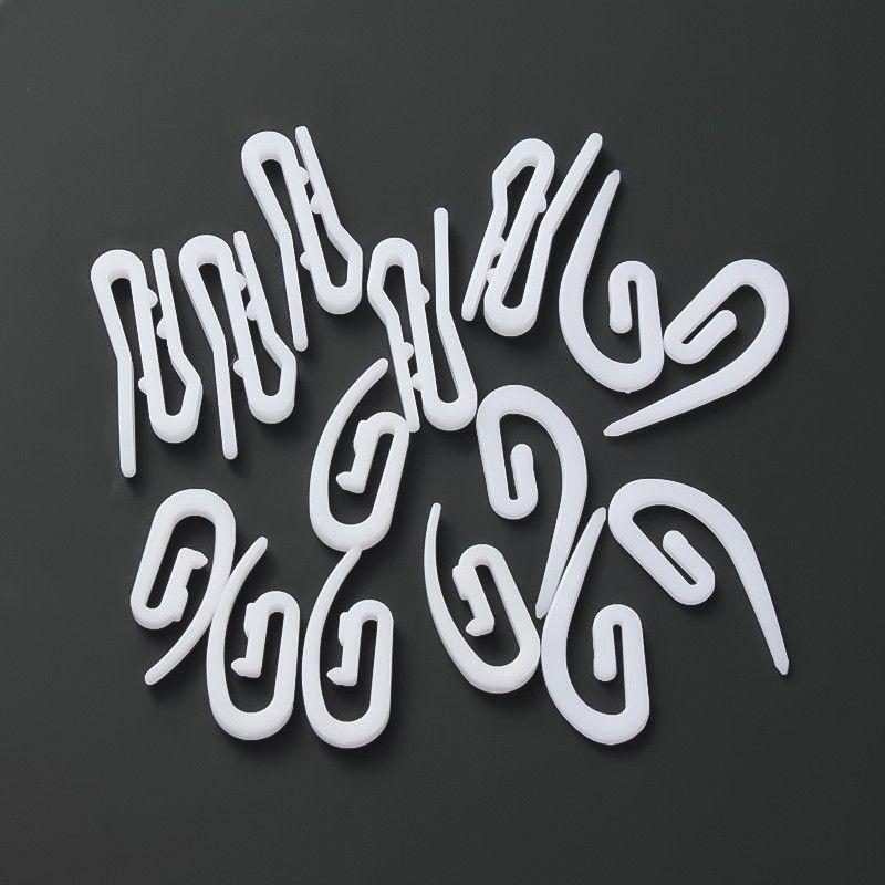 Product Introduction of 50 Pieces Curtain plastic bus hook Korean car hook hook white hook accessories hook accessories cloth hook track 6