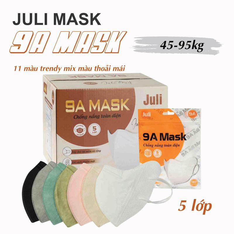 200c Khẩu trang 9A ( Tặng 50 chiếc 5D ) Kháng khuẩn chống nắng 5 lớp  Juli Mask