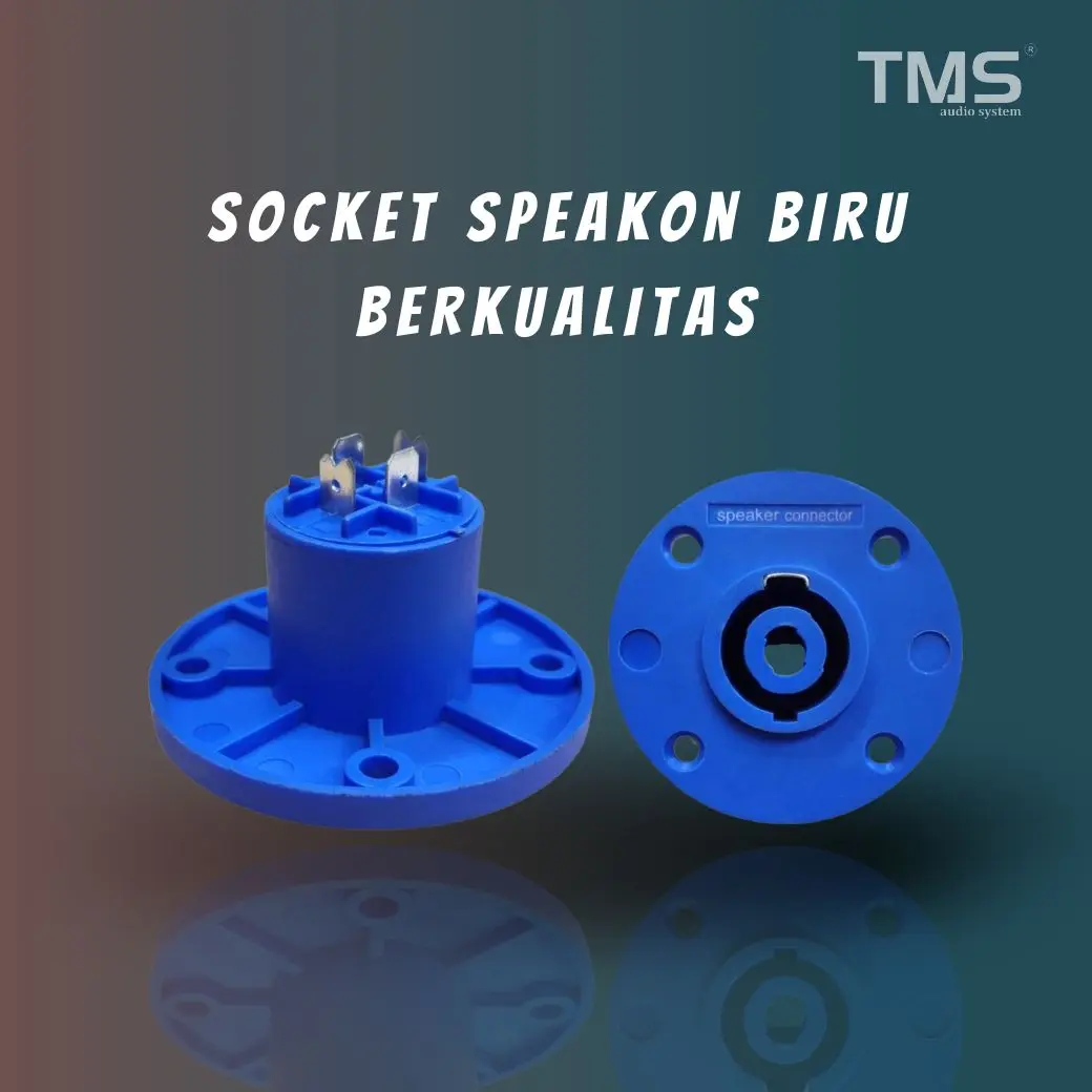 ( Accessories ) Socket Speakon Biru BERKUALITAS - Jack Speakon untuk Box | TMSAUDIO