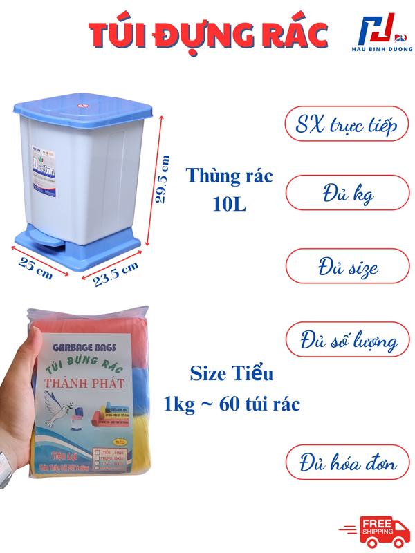 1kg Túi đựng rác tự phân hủy loại tốt, Túi rác sinh học Kitchen 4