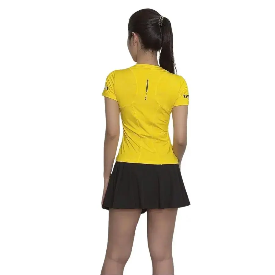 Áo thun thể thao nữ tập Gym, Yoga, Aerobic chạy bô, đạp xe tay ngắn chất thun co giãn 4 chiều, thấm hút mồ hôi tốt
