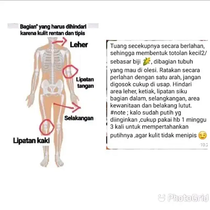 P.2in1 HB MLM & TONER BADAN HB LOTION TUTUP UNGU - PENCERAH BADAN DOSIS TINGGI - Cair mudah menyerap - Lotion Pemutihan 6