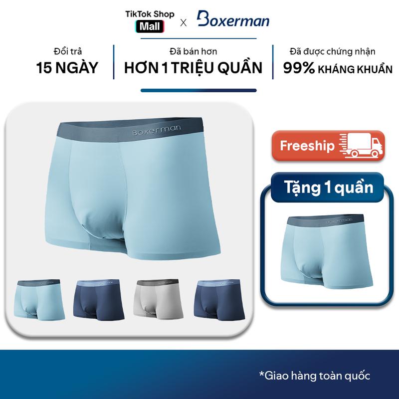 BOXERMAN Combo 5 Quần sịp boxer nam PROLINES cao cấp lụa băng phối màu đai lưng Quần Boxer Menswear Quần Lót Thun