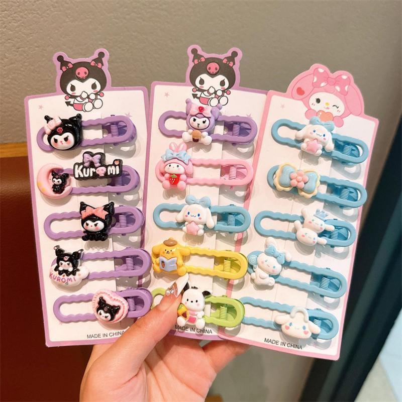  Vỉ 5 Kẹp Tóc Hoạt Hình Sanrio Phụ Kiện Tóc Dễ Thương Cho Bé Kẹp Tóc Mái Bên Cho Bé  Dumi Shop 