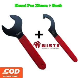 Kunci Komstir WISTA 45-52 mm Universal Kunci Shockbreaker Motor Adjustable Shock Coilover Wrench - Baja Karbon Tempa - Air