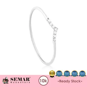 Cincin Emas Mini Aurel White Gold 10K Semar Nusantara