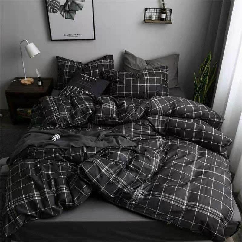  Sét 4 món ga gối hoặc 5 món   chăn phao + ga bọc nệm + 2 vỏ gối đầu + 1 vỏ gối ôm   