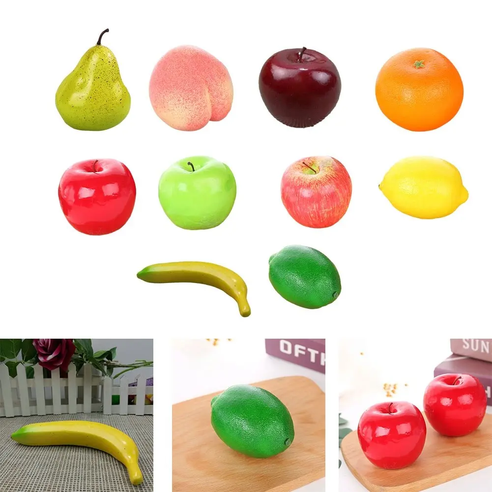 Variety Artificial Fruit Fake Fruit Plastic Lifelike Simulation Table Home Decor