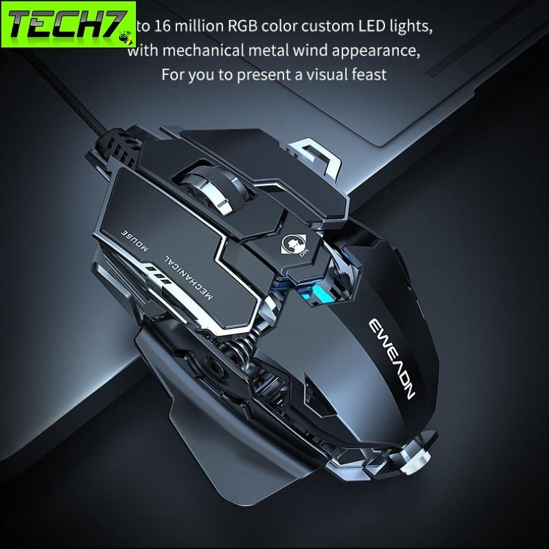 Chuột cơ gaming led RGB 12800DPI MK500 mechanical Gaming mouse E-Sport cho máy tính laptop