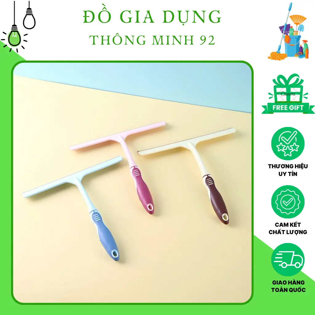 Cây Gạt Kính Cầm Tay, Cây Gạt Nước Nhà Tắm Tiện Lợi, Gạt Nước Lau Sàn, Rửa Kính Xe Đa năng Loại Tốt - Đồ Gia Dụng Thông Minh 92 Làm Sạch