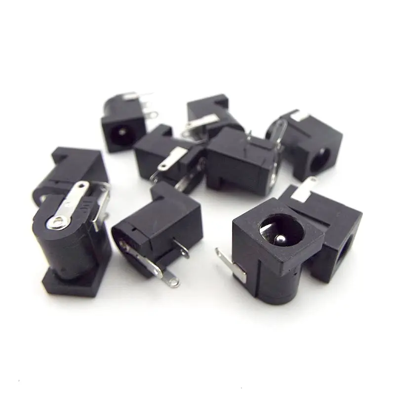 10pcs PCB Mount Terminal 5.5x2.1mm DC Female Power Socket Plug Connectors Power Supply Barrel-Type