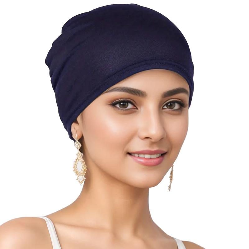 Mũ Hai Mảnh, Màu Trơn Xuyên Biên Giới, Hàng Mới Về, Bán Chạy, Mũ Cơ Sở Dễ Phối Đồ Làm Bằng Lụa Sữa, Quấn Đầu, Mũ Ấn Độ 6
