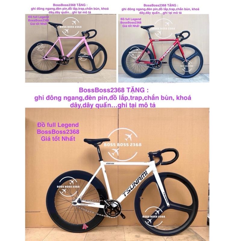 xe đạp fixed gear Tsunami snm100 hàng chính hãng real full legend tặng nhiều đồ