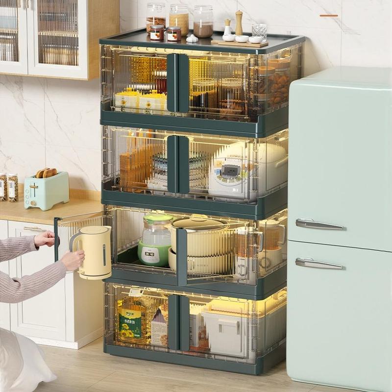 Tủ Đựng Đồ, Hộp Đựng Đồ Cửa Có Khoá Chốt, Chất Liệu Nhựa Cao Cấp Gấp Gọn Thông Minh Vando