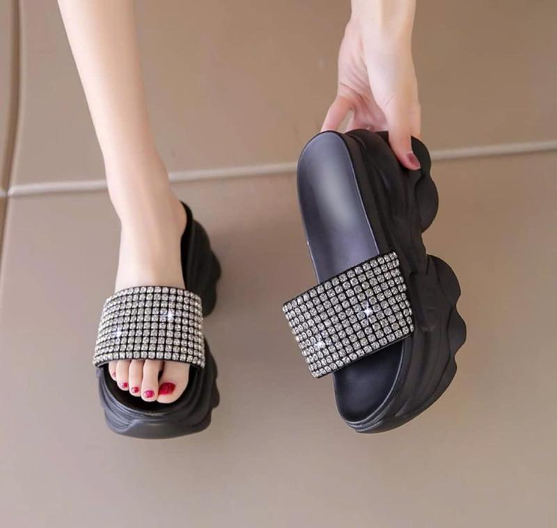 Dép Bánh Mì Nữ Phối Xoàn Sang Trọng Cao 8,5 Phân - Jolie Shop Giày 4