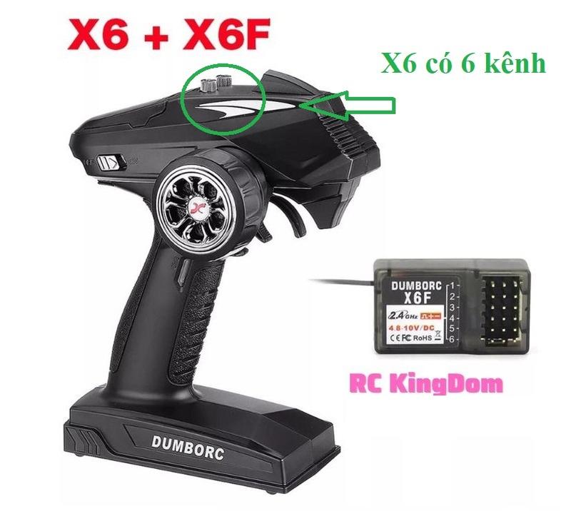 Tay điều khiển DumboRC X6 ( 6 kênh ) sóng 500m cho xe và tàu điểu khiển 2
