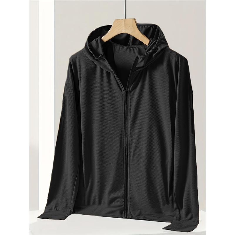 Jacket - Polyester 90%, Spandex 10% - Lightweight, Breathable, Full-Zip with Pockets - Long Sleeve for Golf, Hiking, Cycling, Fishing - Casual Outdoor Sports & Workout Gear - Versatile for Spring/Summebig  boystracksuit okami  tracccccbaggy  compression 1