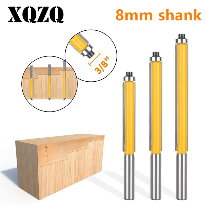 Product Introduction of 8mm Shank Cover 3/8" Flush Trim Bit Router Bit Carbide Tool Woodworking Milling Tool For Wood Bit Face Mill Tools 25