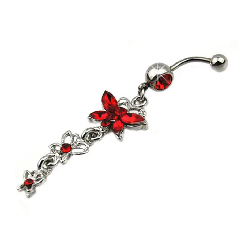 Khuyên Rốn, Mặt Dây Chuyền Ba Con Bướm, Nút Thanh Tạ, Khuyên Bụng Rốn, Trang Sức Xỏ Lỗ Cơ Thể, [wizardtyc] 3