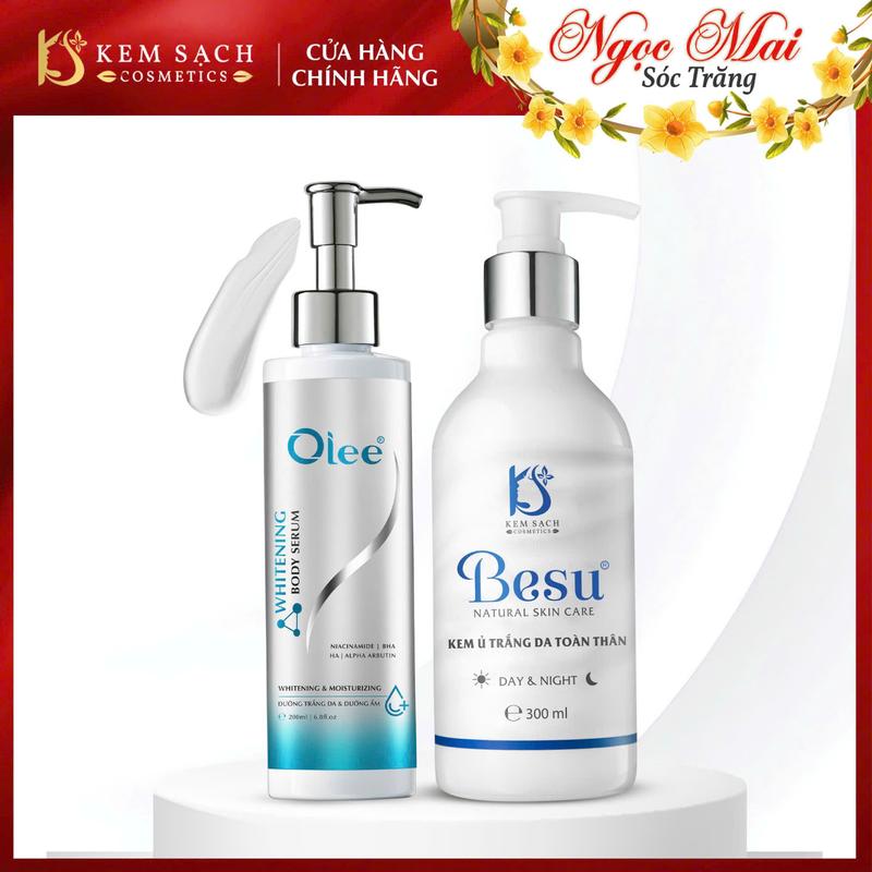  combo kem body serum + kem ủ trắng besu 